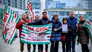 La RSU FIM CISL scattata al presidio di lunedì 2 marzo