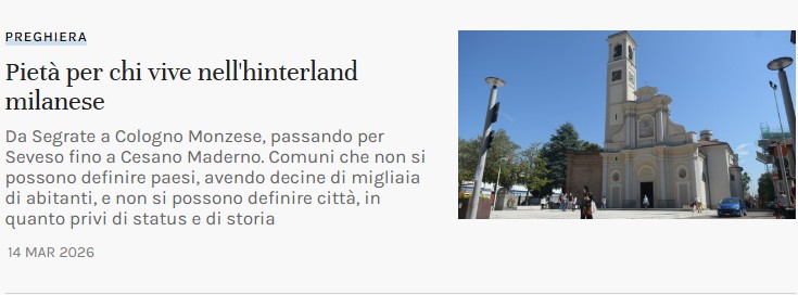 Rubrica Il Foglio Hinterland