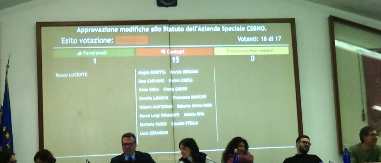 Senago ha votato no alla riforma dello statuto csbno