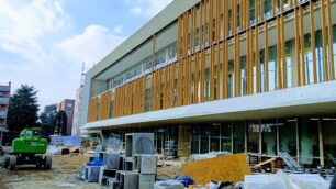 Il cantiere della scuola di Bovisio