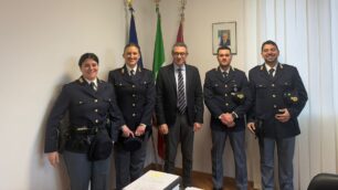 I nuovi arrivi accolti dal questore Giovanni Cuciti