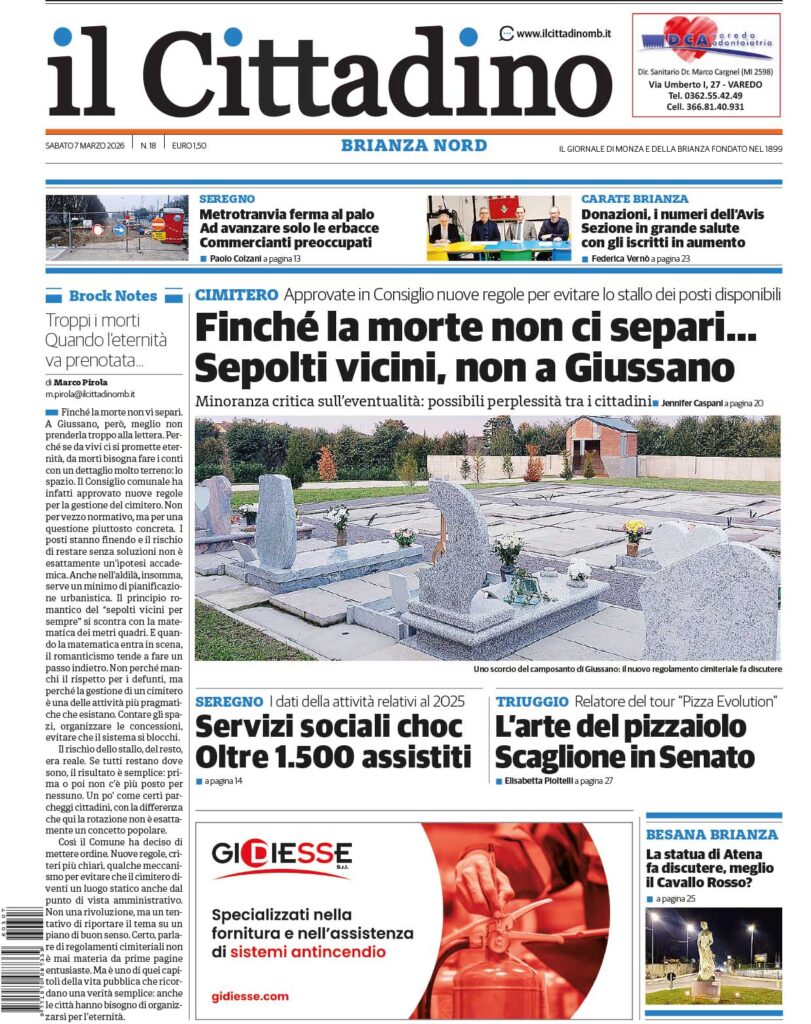 ilCittadinoMb prima BN sabato 7 marzo