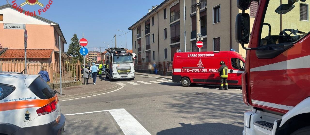 I vigili del fuoco ad Agrate