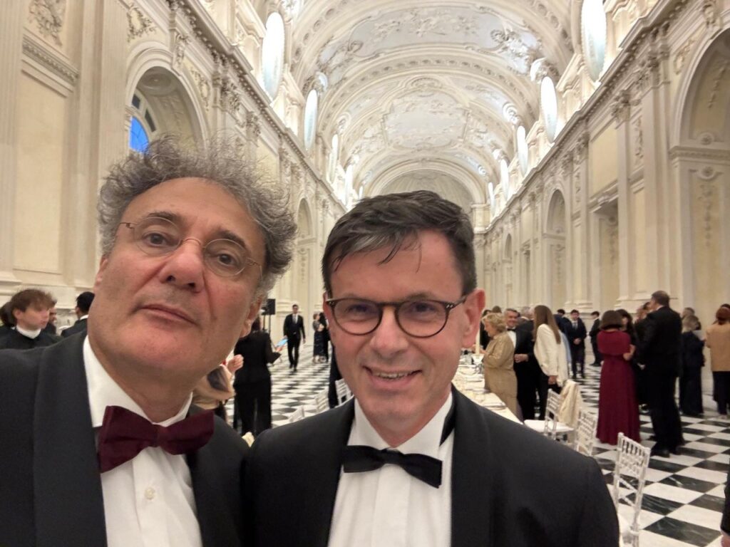 Bartolomeo Corsini, direttore generale della Reggia di Monza, con Christophe Leribault, già presidente della Reggia di Versailles e da febbraio 2026 direttore del Museo del Louvre