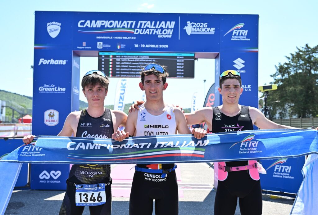 Lissone TTB 2026 da sinistra Giacomo Giorgini Tommaso Fogliatto Davide Faldini