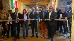 Monza inaugurazione mostra Regno d'Italia taglio nastro