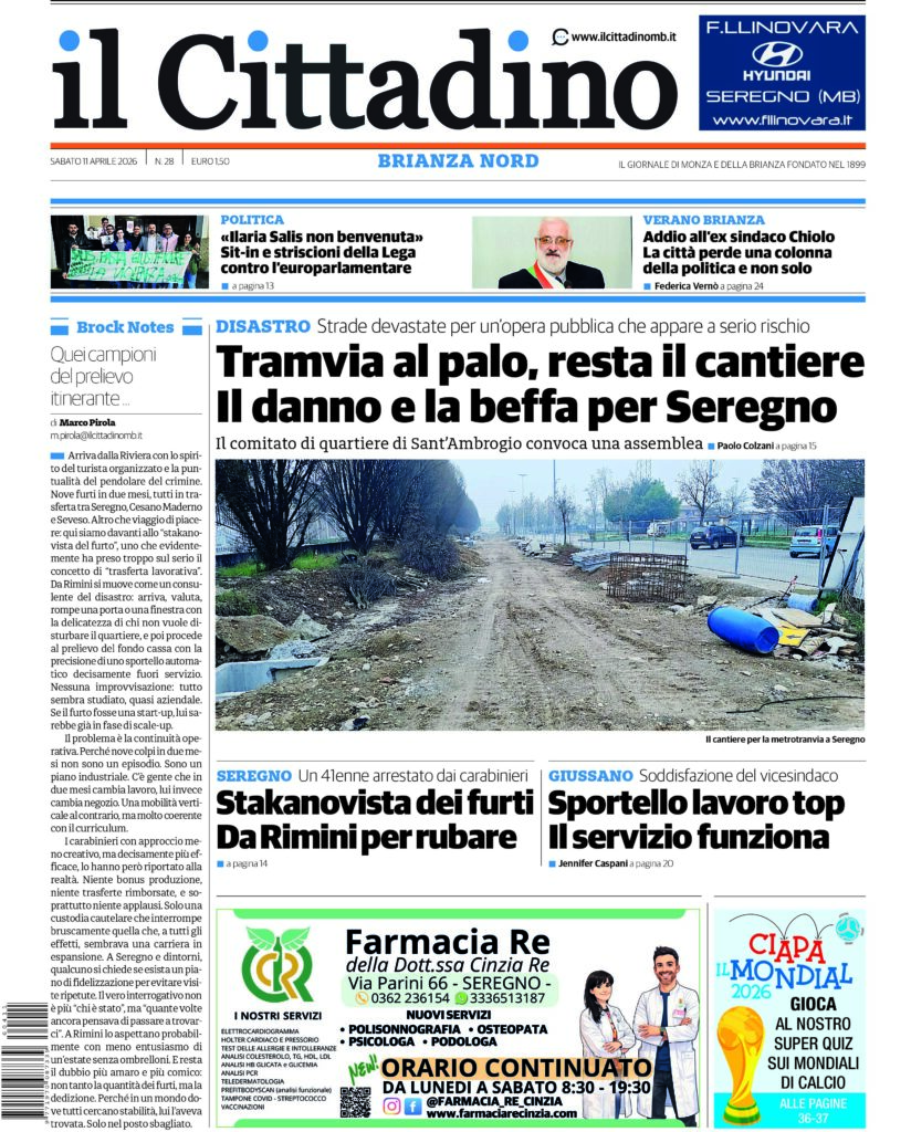 Il Cittadino prima BN 9 aprile 2026