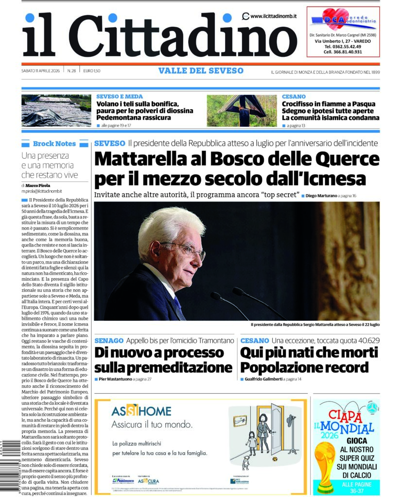 Il Cittadino prima VS 9 aprile 2026
