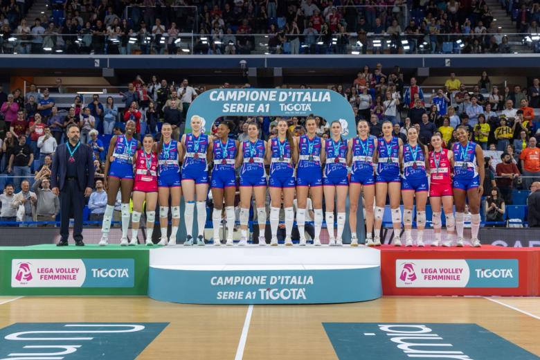 Pallavolo Numia Vero Volley Conegliano Gara 4 finale scudetto podio