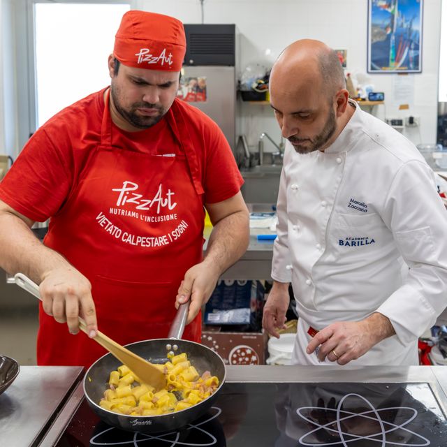 Pizzaut Barilla CareBonara "Balù" e chef Zaccaria