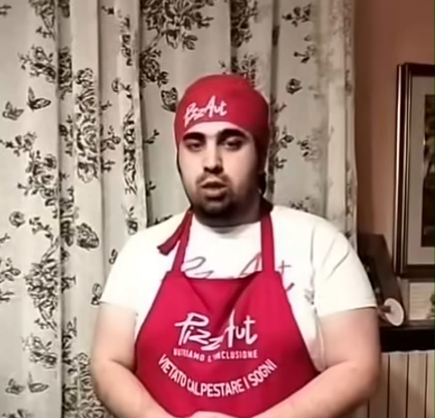 Pizzaut Marco nel video girato per ringraziare i carabinieri dopo il furto subito