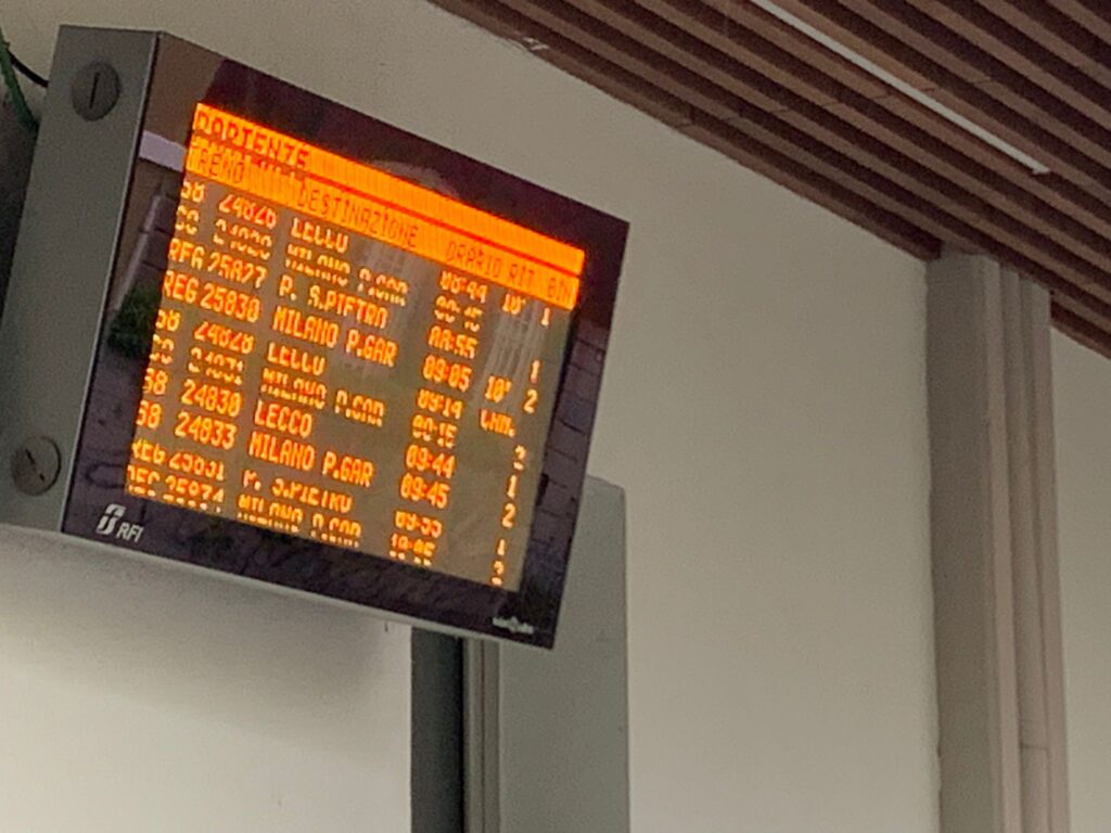 Stazione Arcore 13 aprile 2026 lista partenze