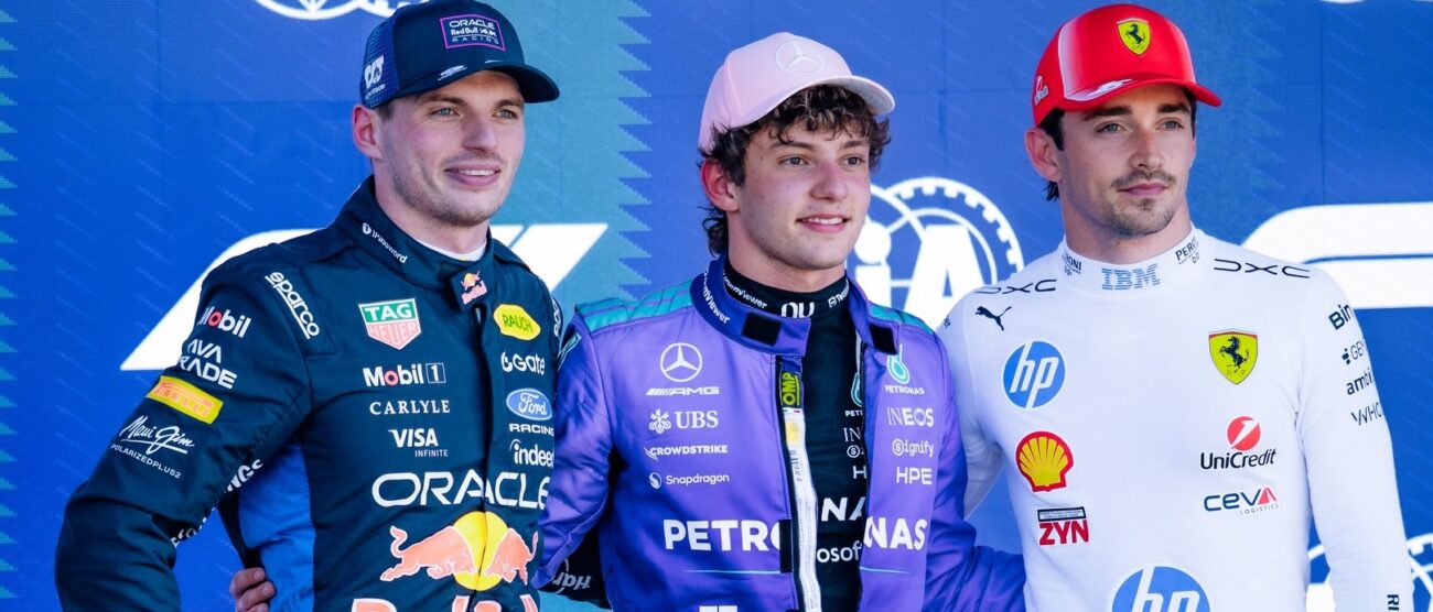 Verstappen, Antonelli e Leclerc al Gp di Miami di F1