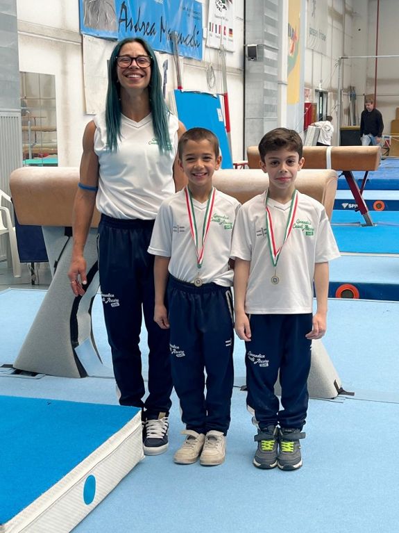 Ginnastica Casati Arcore Michele Barbato e Lorenzo Siciliano con Valentina Boi 2