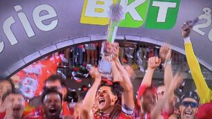 Calcio Monza Premiazione promozione Serie A