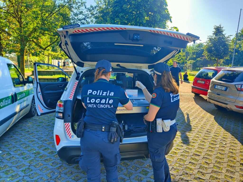 Monza polizia locale controlli 1 maggio parco unità cinofila