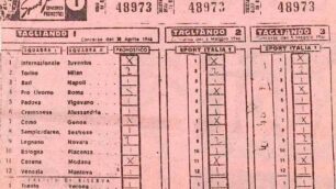 Seregno Prima schedina Sisal (poi Totocalcio) - 1946