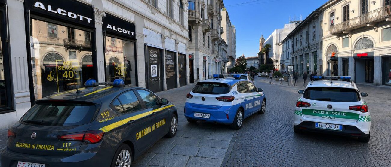Alcune delle pattuglie impegnate nei controlli straordinari a Monza