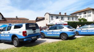 Mezzi della Polizia di Stato a cesano Maderno per Giornata della Legalità