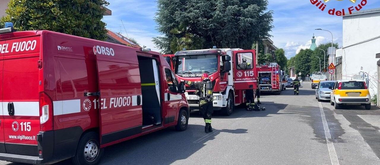 I vigili del fuoco a Seregno