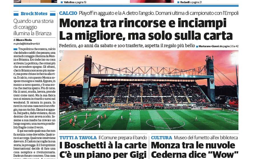 Prima pagina Il Cittadino 7 maggio 2026