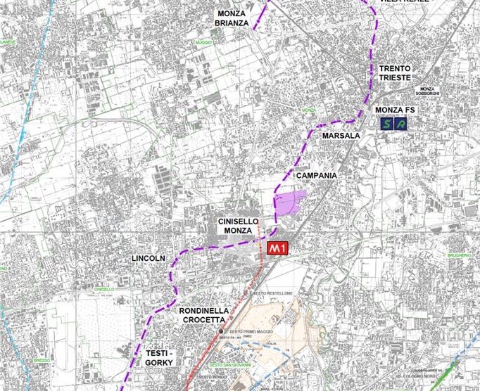 Metropolitana M5 a Monza prolungamento
