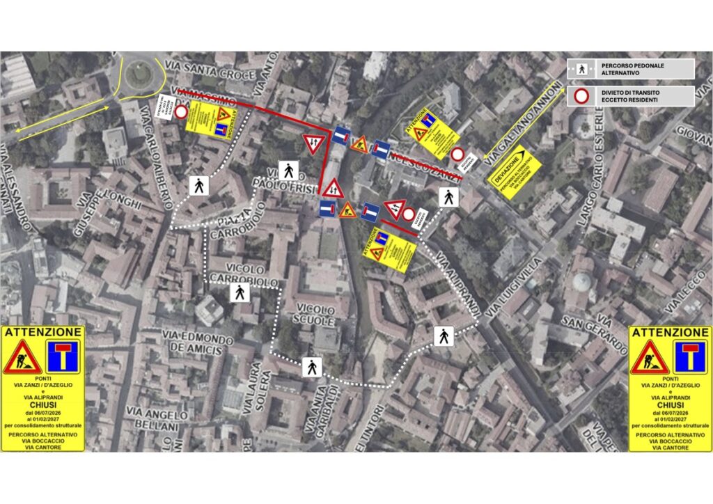 Monza Planimetria segnaletica centro