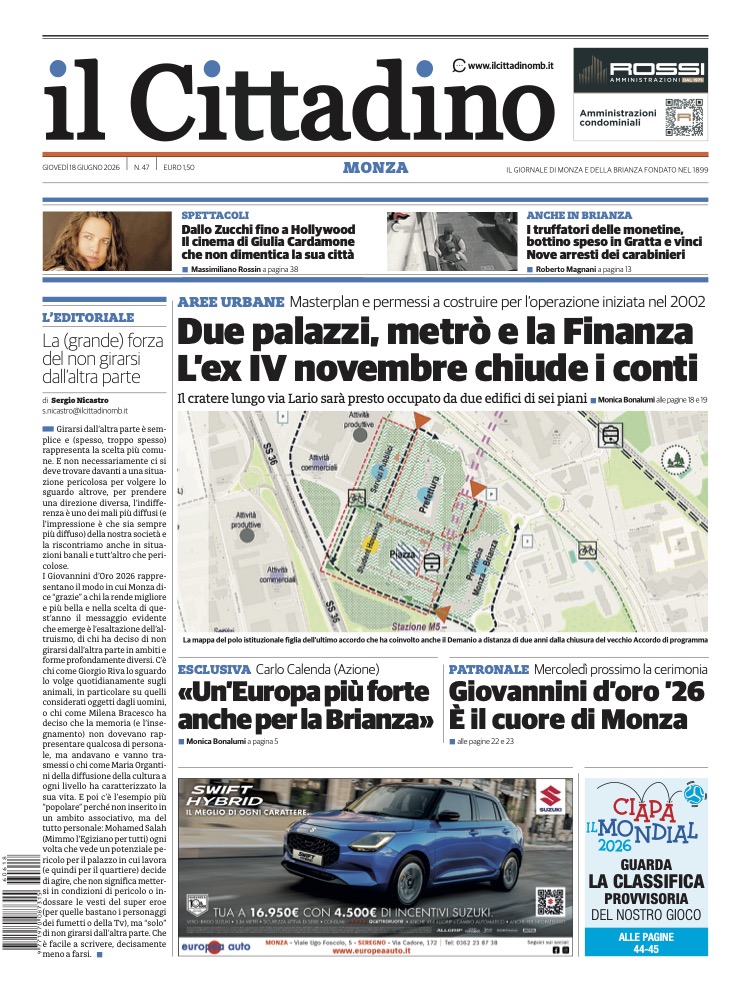 Il Cittadino Monza 18 giugno 2026