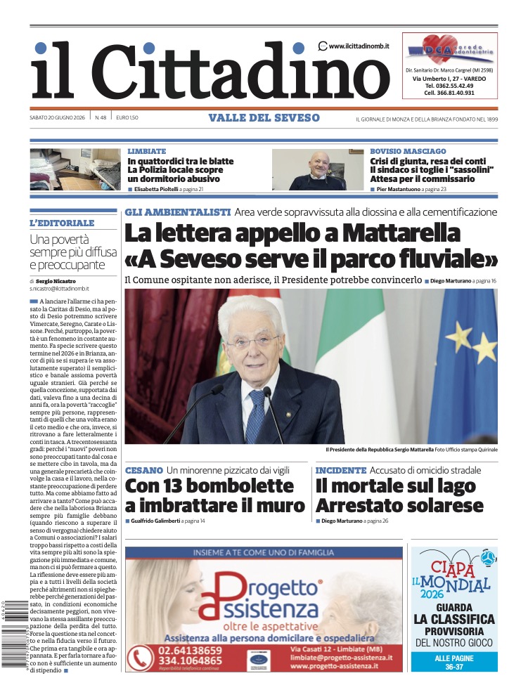 Prima il CittadinoMB VS 20 giugno 2026