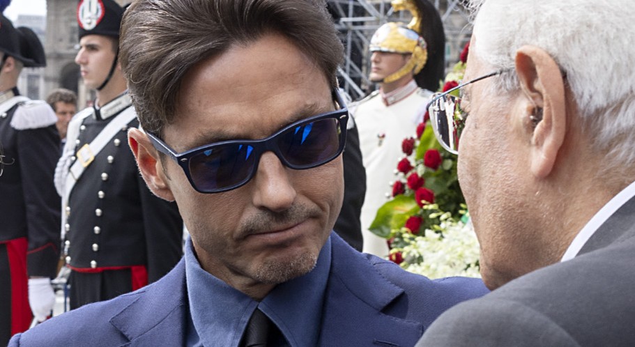 Milano - Presidente della Repubblica Sergio Mattarella e Pier Silvio Berlusconi ai funerali di Stato di Silvio Berlusconi 14 giugno 2023 (Foto di Paolo Giandotti - Ufficio Stampa per la Stampa e la Comunicazione della Presidenza della Repubblica)