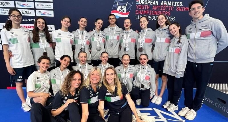 Seregno Nuoto artistico 2026 nel Lussemburgo (Foto Federnuoto)