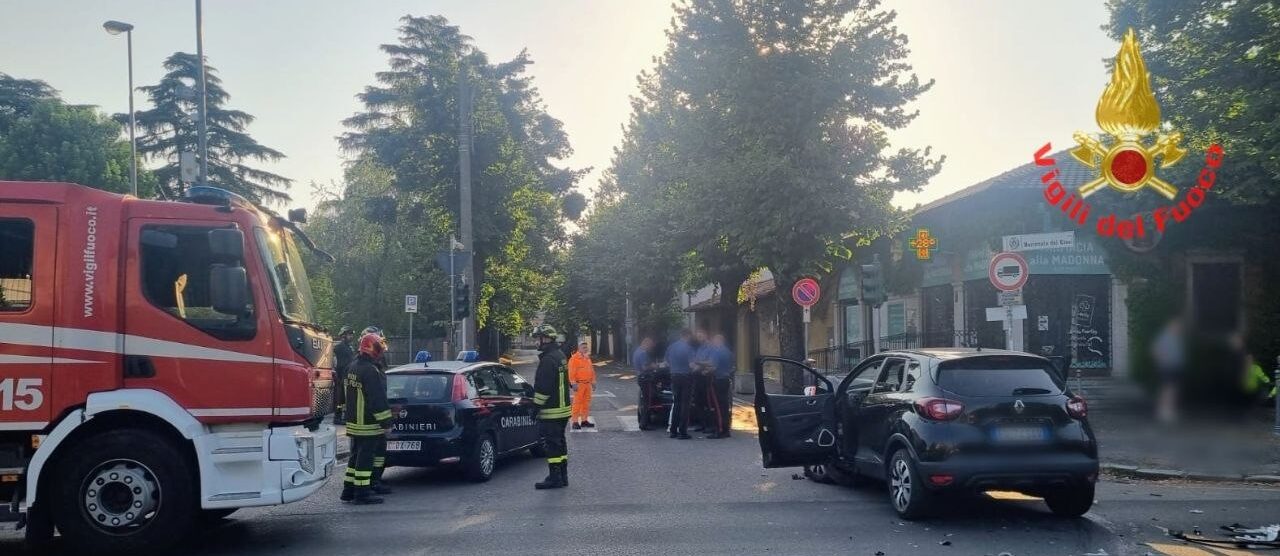 La scena dell'incidente a Barlassina