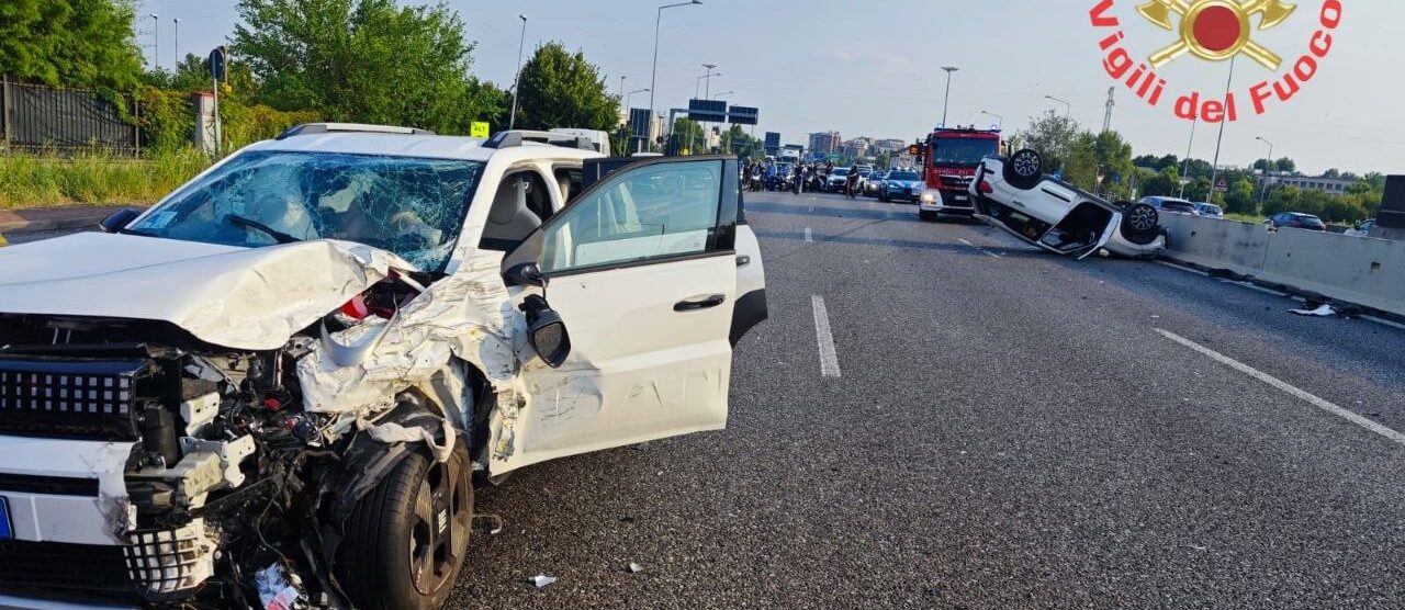 La scena dell'incidente stradale in Valassina