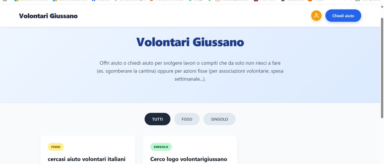 Giussano 2026 portale volontari