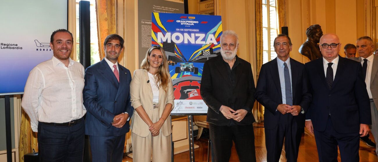 Gp Italia Monza F1 Aci alla Scala 2026 Francesco Meli, Geronimo La Russa Francesca Caruso Marco Lodola Giuseppe Sala e Fortunato Ortombina
