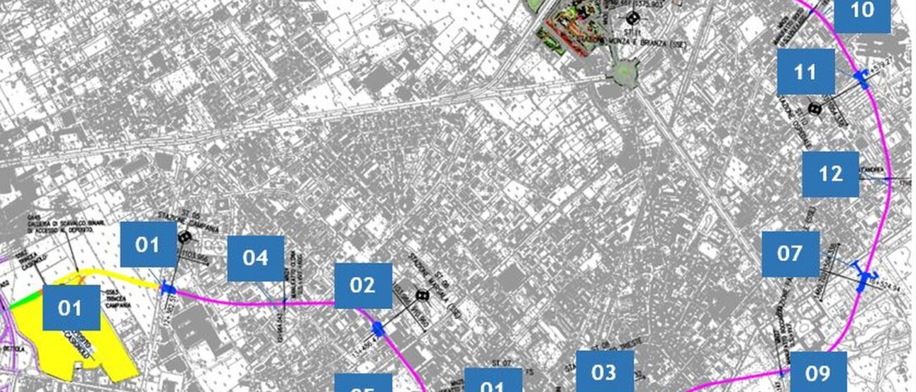Monza cantieri Metropolitana M5