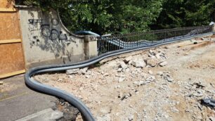 Monza lavori ponte via Zanzi
