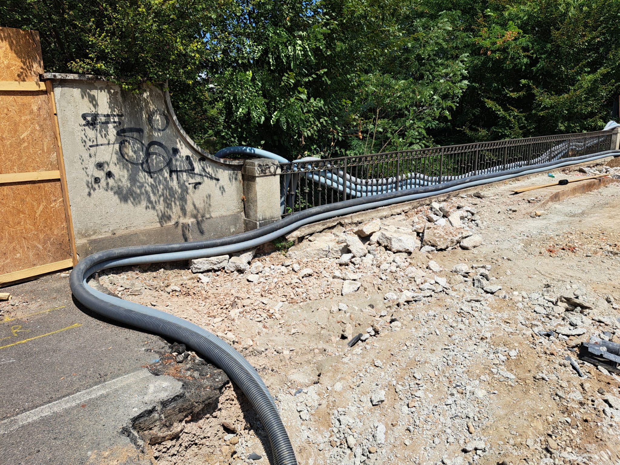 Monza lavori ponte via Zanzi
