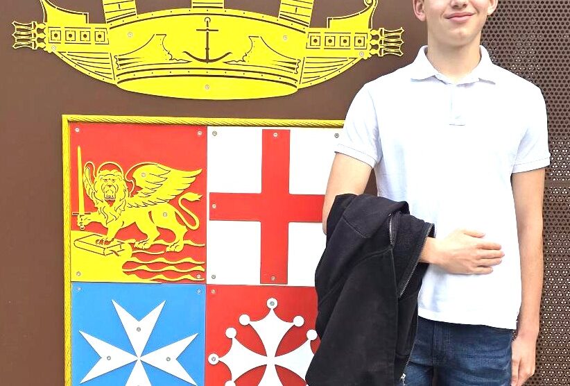Edoardo Jerome Zaghi entra alla scuola della Marina militare