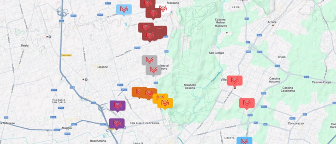 Mappa parcheggi Gp d'Italia