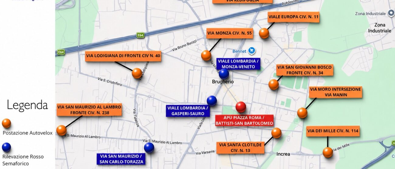 Brugherio mappa autovelox 2026
