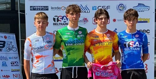 Ciclismo 2026 Soldarini sul podio primo da sinistra