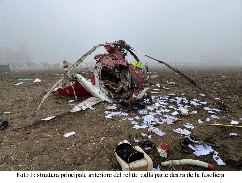 Incidente elicottero morte Rovagnati struttura principale