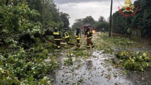Uno degli interventi dei vigili del fuoco sul territorio