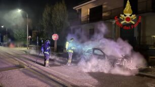 L'intervento a Usmate Velate dei vigili del fuoco