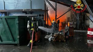 I vigili del fuoco a Brugherio