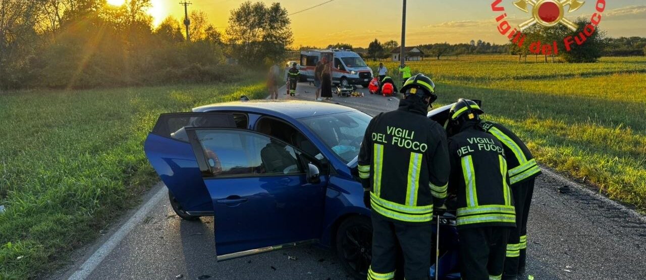 La scena dell'incidente di Agrate Brianza