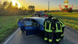La scena dell'incidente di Agrate Brianza