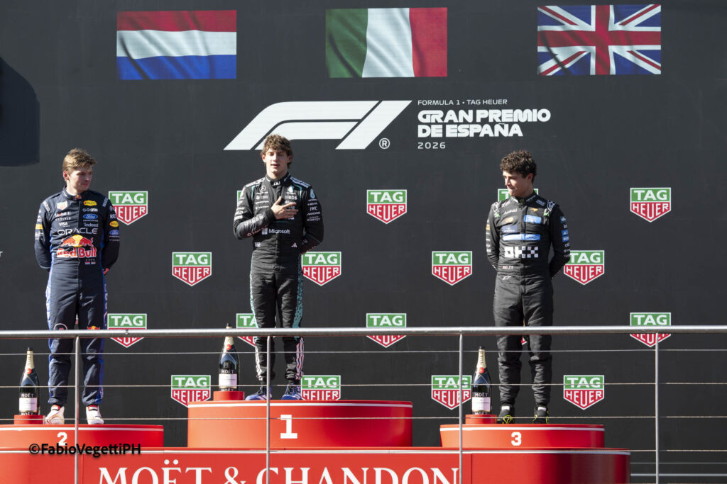 Gp Spagna F1 2026 podio gara - foto Vegetti il CittadinoMB