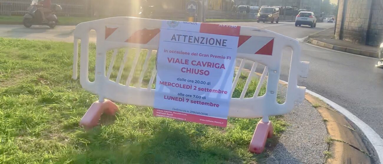 Monza viale Cavriga chiuso